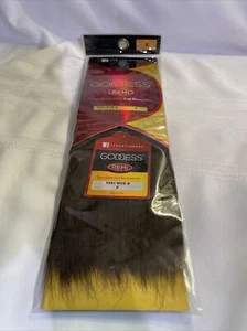Goddess Original Remi 100% Human Hair Weave -Yaki Weaving-Color #2- 8"-ORIGINAL- - Picture 1 of 4