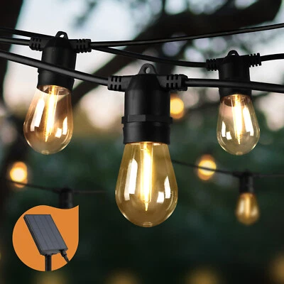 Mazam 30M Solar LED Festoon String Lights Christmas Waterproof Outdoor Garden - image 1 of 4