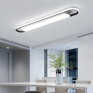 Modern Hallway Ceiling Lights, 6000K Acrylic Linear Ceiling Lamp, 4Ft Metal LED - Picture 1 of 5