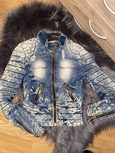 VETEMENTS Giacca jeans denim modello Mexton con parti sbiadite