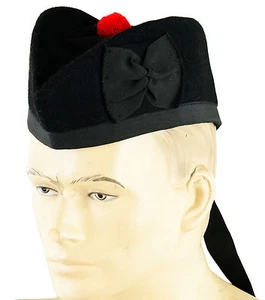 Scottish Glengarry Wool Piper Hat 4 Kilts Army Bagpipe - Picture 1 of 3