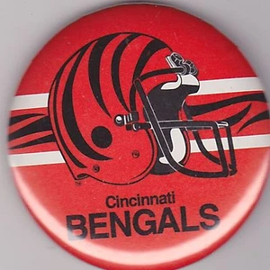 VINTAGE 3 1/2" PINBACK #12-037 - FOOTBALL - CINCINNATI BENGALS - Imagen 1 de 1