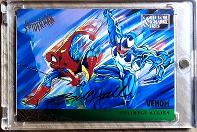 1995 Spider-Man Gold Signature Card 134 VENOM. - Image 1 of 3