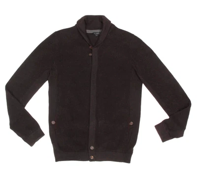 Ted Baker Polo Cardigan Speckled Brown Black Sweater Men's size 3 - 251 - Image 1 of 4