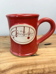 Red Mug Grey Fox Pottery Handmade Coffee Cup 12oz Stoneware USA The Chocolat Bar - Picture 1 of 12