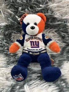 Super Bowl 35 Plush Bean Bear Ravens vs Giants XXXV 2001 - Picture 1 of 10