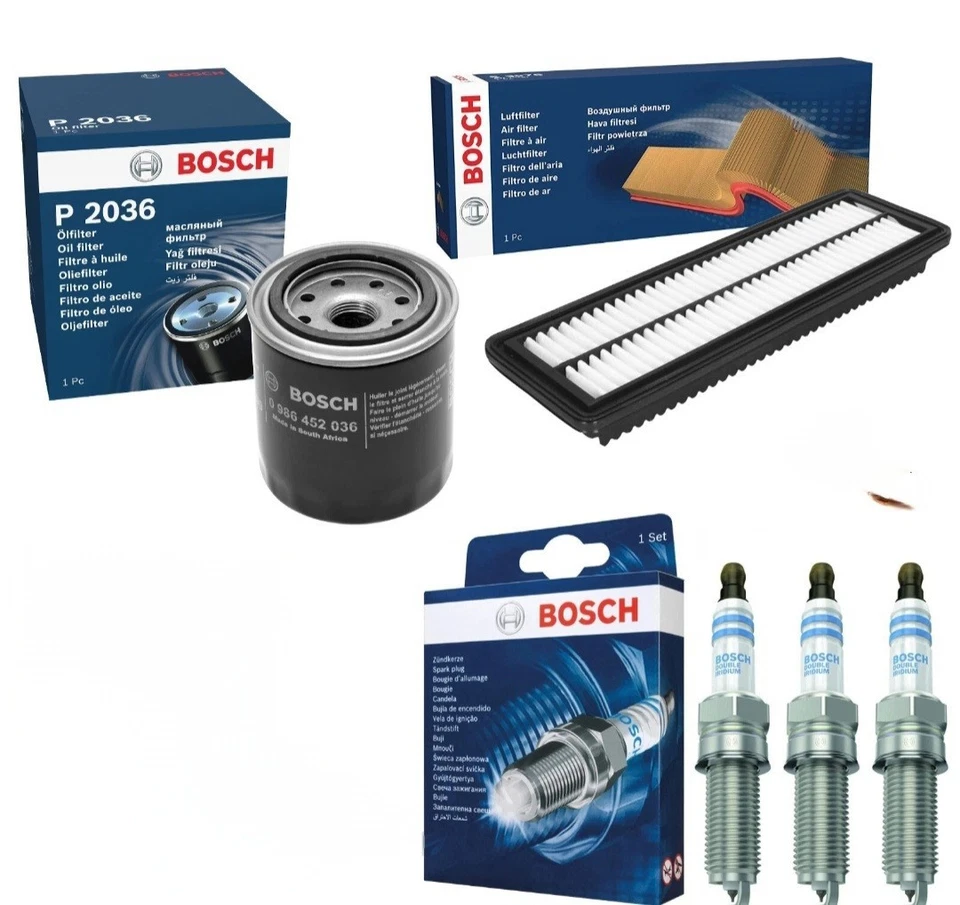 KIT DE SERVICIO FILTRO Y BUJÍAS BOSCH PARA HYUNDAI i10 1.0L MK2 2014-2019 Foto 1 de 1