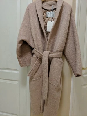 BRAND NEW - MAX MARA  ALPACA blend “teddy” wrap coat- size 2 - Image 1 of 4