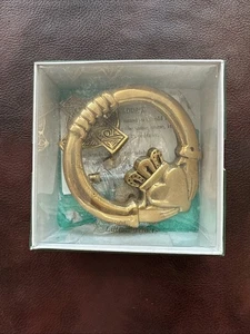 Liffey Artefacts Brass Claddagh Door Knocker - Picture 1 of 7