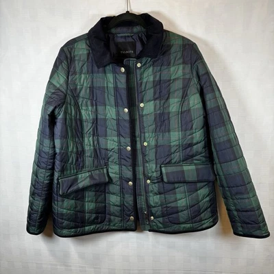 Talbots Chaqueta Acolchada Alegre Negro Reloj Cuadros Pana Borde Para Mujer L Foto 1 de 4