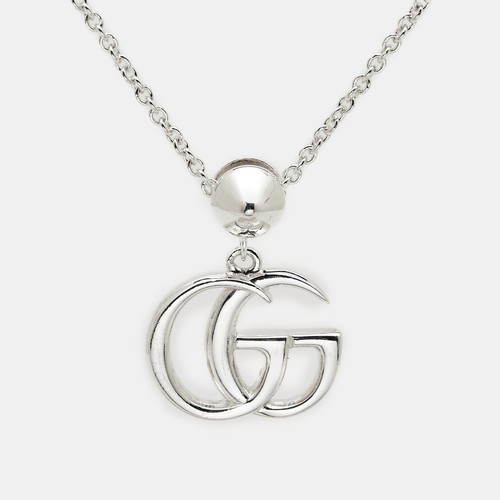 Collana con ciondolo Gucci GG Marmont resina GG argento sterling 925