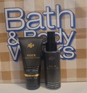 Bath & Body Works Men's Collection Travel Size NOIR Body Cream & Cologne Mist  - Picture 1 of 1
