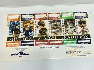 2000 Michigan Wolverines Football Tickets COMMEMORATIVE Ticket Sheet Tom Brady - Picture 1 of 14
