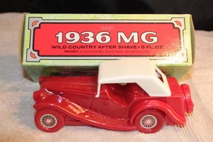 AVON DECANTER 1936 MG WILD COUNTRY AFTER SHAVE 5 OUNCE FILLED WITH BOX - Picture 1 of 2
