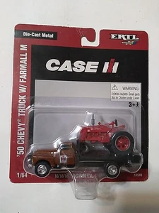 Ertl '50 Chevy Truck With Case IH Farmall M Tractor, 1/64 Scale, 14543, Die-cast - Picture 1 of 7