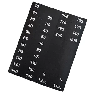 Fitness Equipment Stickers Clear Weight Markers Cut For Fitness Equipment - Picture 1 of 6