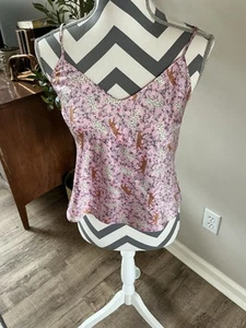 Victorias Secret Pink Satin Cheetah Print Cami Top - Picture 1 of 8