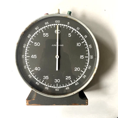 Vintage Junghans Germania grande diametro 8" camera oscura/laboratorio 60 minuti timer GWO - Immagine 1 di 4