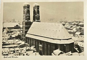 AK München Frauenkirche Panorama Winter 1941 - Bild 1 von 2