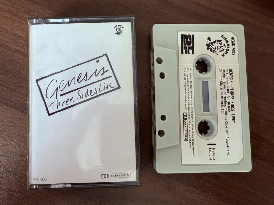 Genesis - Three Sides Live Cassette Tape - Charisma GEMC 2002 - Tested - Image 1 of 1