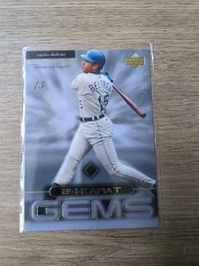 2000 UPPER DECK CARLOS BELTRAN 24 KARAT GEMS KARTE BASEBALL CARD - Bild 1 von 2