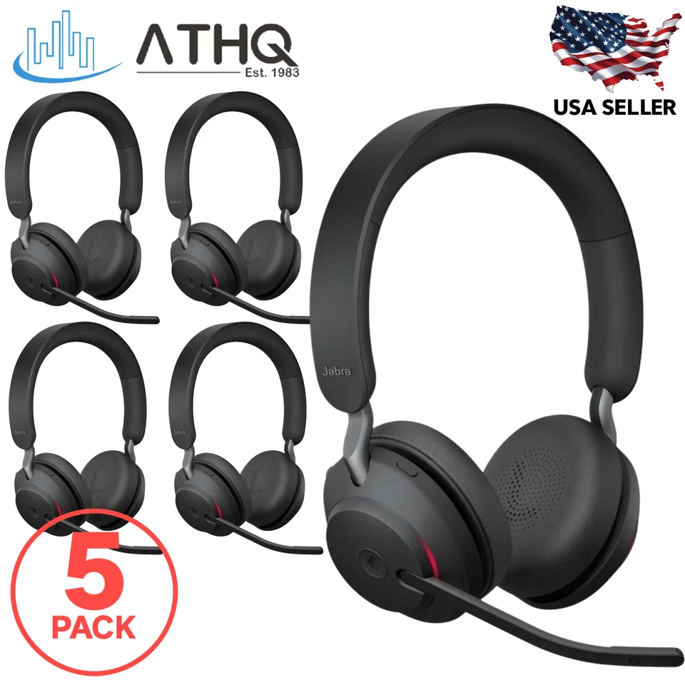 Jabra Evolve2 65 Stereo Wireless Headset (MS Teams, USB-A) - Black