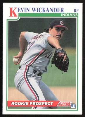 1991 Score Kevin Wickander Cleveland Indians #355 - Image 1 of 2