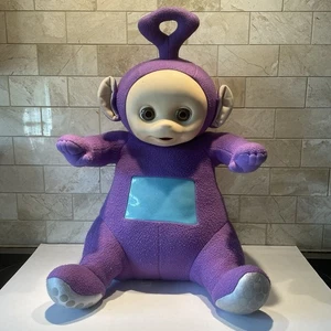 Vintage 1998 Tinky Winky Large 24" Sitting Teletubbies Plush Playskool - Picture 1 of 9