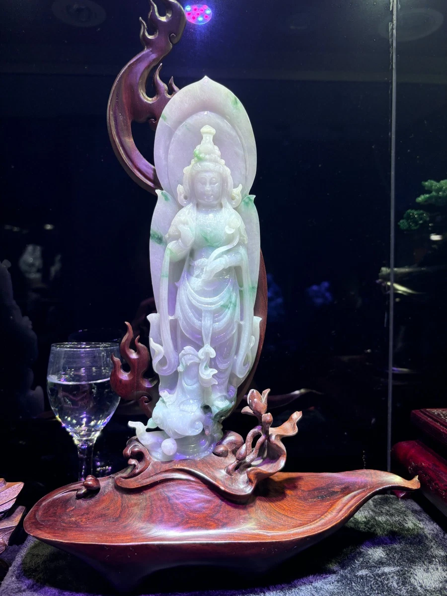 白玉观音在中国风雕像、雕像| eBay