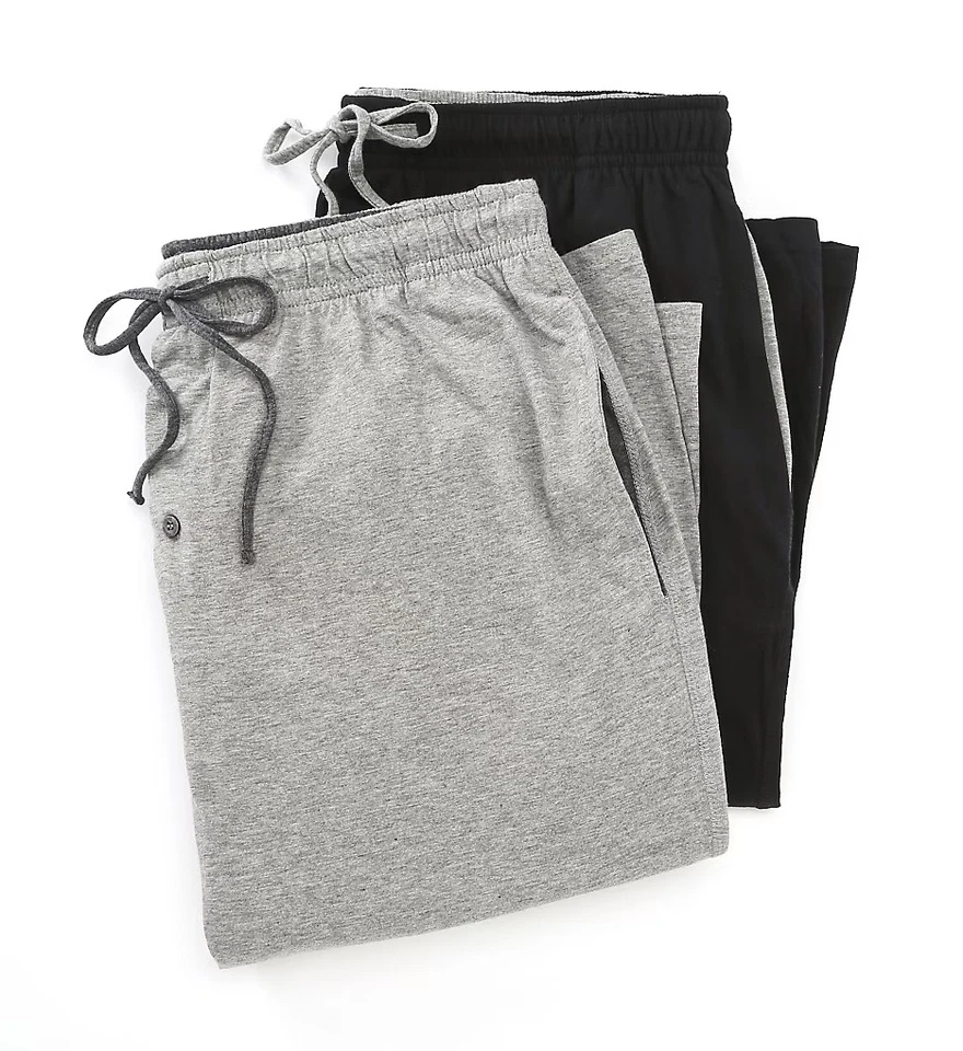 Hanes 4047 Classics 100% Cotton Knit Pant - 2 Pack - Image 1 of 1
