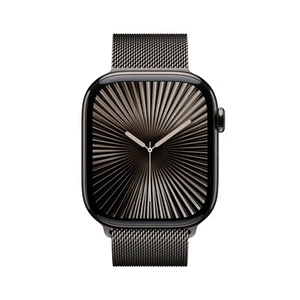 Apple Watch Series 10 LTE 46mm Slate Titangehäuse mit Slate Milanese Loop S/M - Bild 1 von 9