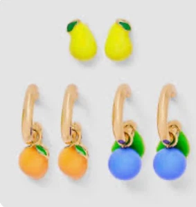  A New Day Fruit Basket Earring Set - Multicolor - Picture 1 of 4