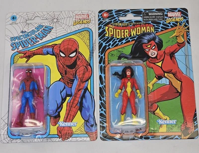Marvel Legends Spider Man Spider Woman SET 3.75" Figura de Acción 2023 Kenner Casi Nuevo Foto 1 de 4