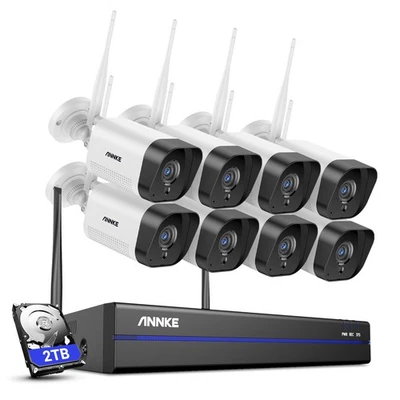 Sistema de cámara de seguridad ANNKE 3MP inalámbrico IA 8 CANALES NVR grabación de audio bidireccional 2 TB Foto 1 de 4
