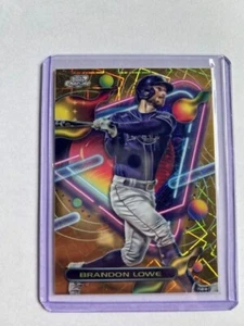 2023 Topps Cosmic Chrome Brandon Lowe #112 Gold Interstellar /50 - Picture 1 of 2