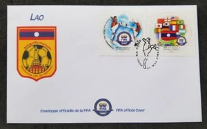 [SJ] Laos FIFA Centennial 2004 Football Soccer Games (FDC) *odd *unusual - Picture 1 of 5