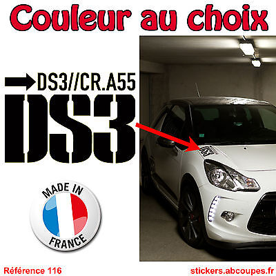 Sticker Autocollant Pour Capot DS3 - Citroen Racing DS 3 Racing  - 116 • 7.90€
