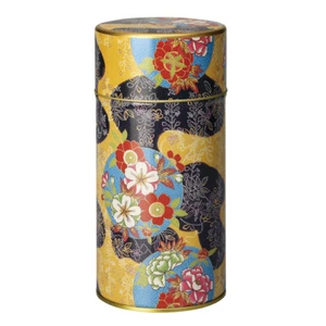 Chirimen-Naomi acero lata caddy de té - 2 colores - para hoja de té - Imagen 1 de 4