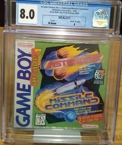 Arcade Classic No. 1 Asteroids & Missile Command Nintendo Game Boy CGC 8.0 A - Picture 1 of 8