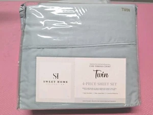 Sweet Home Collection 1500 Count Microfiber 4 Piece Sheet Set Twin - Porcelain - Picture 1 of 4