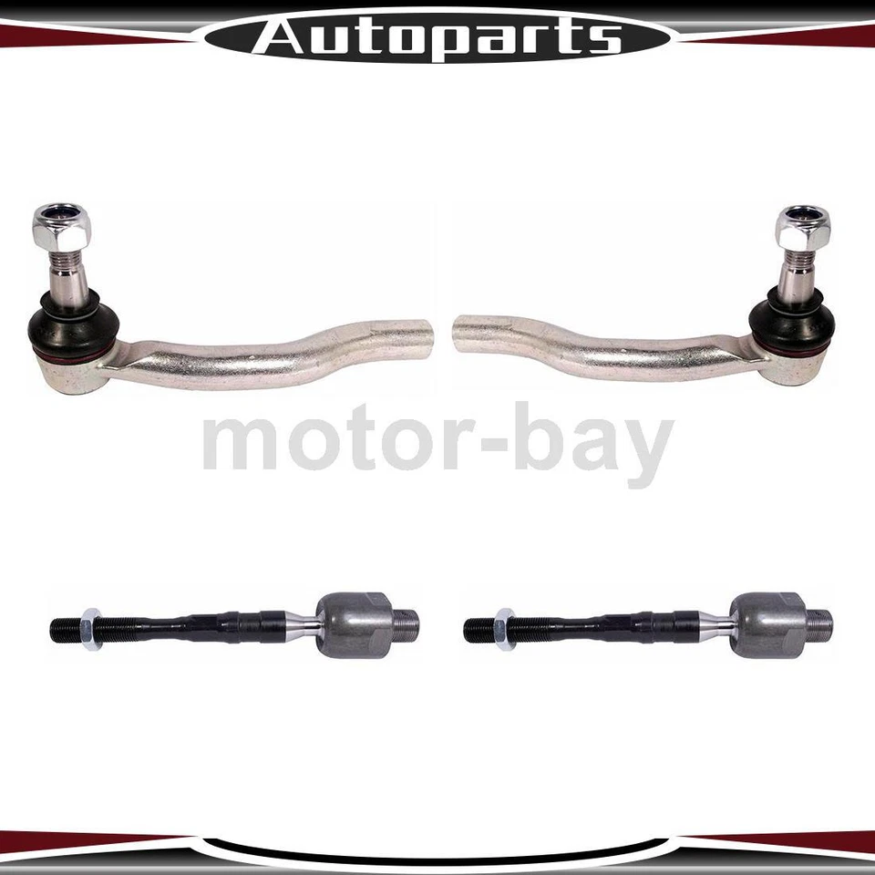 Extremo de barra de amarre interior exterior 4 piezas para Nissan Frontier 2005 2006 2007 2008 2009 2010 Foto 1 de 4