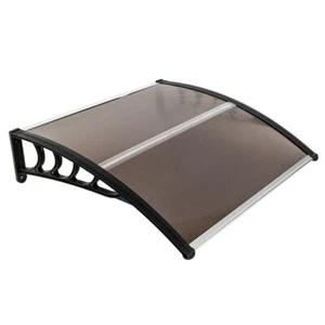 39" x 39" Outdoor Polycarbonate Window Awning Front Door Canopy Patio - Picture 1 of 14