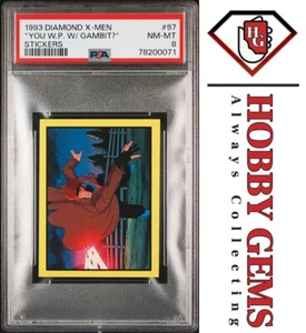 GAMBIT PSA 8 1993 Diamond Marvel X-Men Sticker #97 C2 - Picture 1 of 2