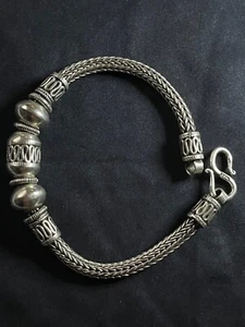 PULSERA para HOMBRE en PLATA Maciza SILVER 925. Pieza única de eslabón de palma. - Imagen 1 de 3