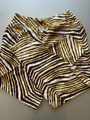 Vintage 90s Zubaz By Bob Lanier Los Angeles LA Lakers NBA Made In USA Pants XL Cover