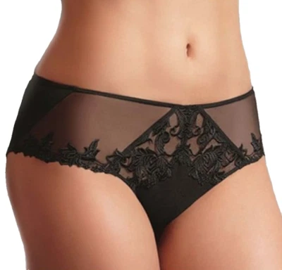 Calça cueca transparente Lise Charmel preta curta Reino Unido 8 FR 1 Serti Guipure Eclat Soir - Imagem 1 de 4