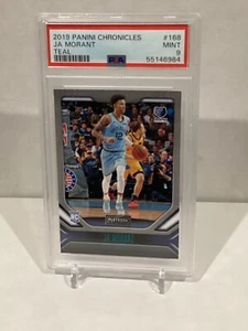 2019-20 Ja Morant Chronicles Teal Playbook Rookie card #168 PSA 9 Mint Grizzlies - Picture 1 of 2