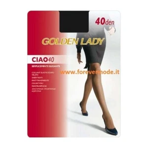 Golden Lady Black Tights 40D Sheer Quality Italian Nero Work Office 4 Large - Picture 1 of 1