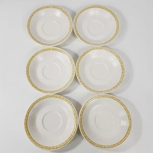 6 platillos moteados vintage franciscanos hacienda beige dorado - 6 3/8" - Imagen 1 de 10