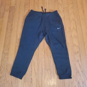 Nike Men's Sweatpants XL Black Classic Club Swoosh Fleece - Picture 1 of 8